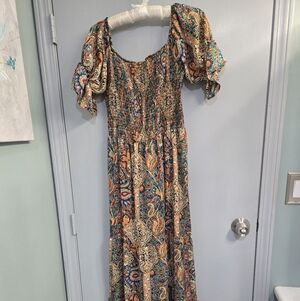 Colorful Paisley Maxi Dress
